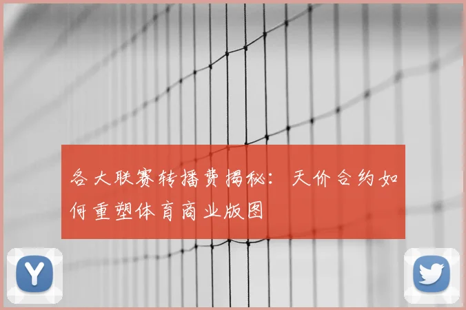各大联赛转播费揭秘：天价合约如何重塑体育商业版图